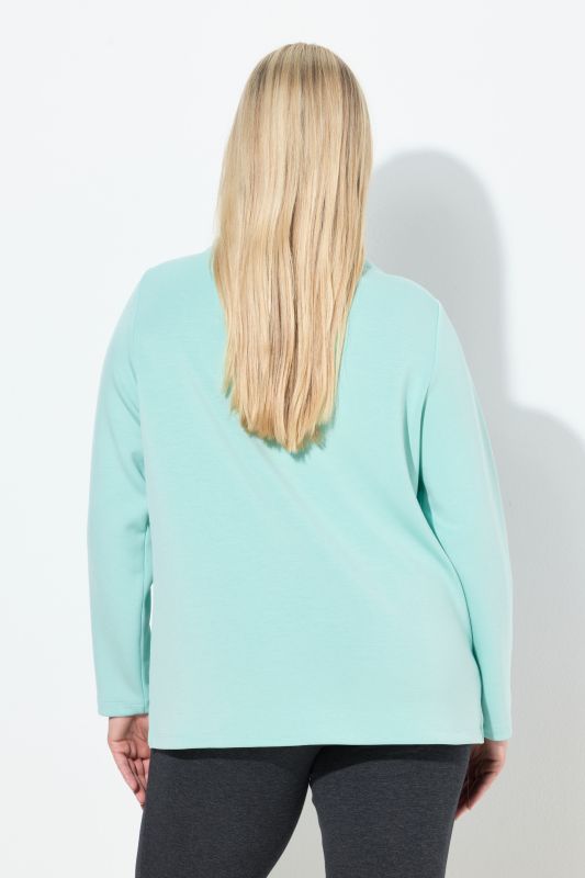 Cowl Neck Beaded Sweatshirt
