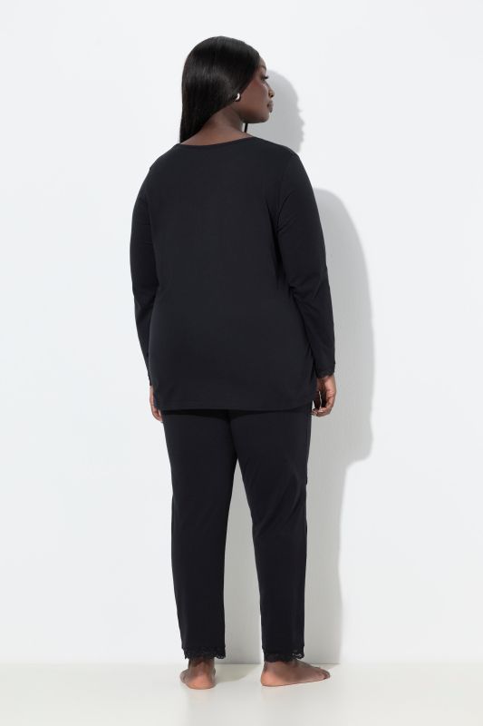 Lace Trimmed Pajama Set