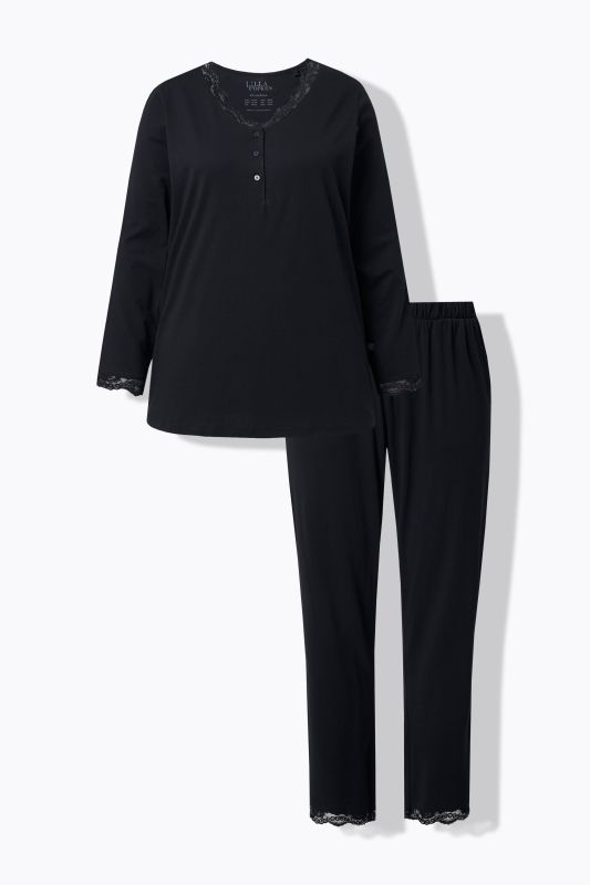 Lace Trimmed Pajama Set