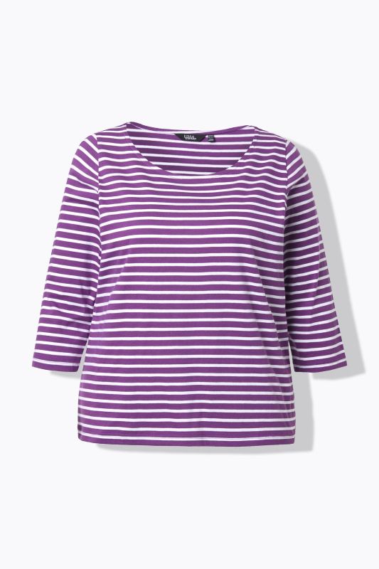Striped 3/4 Sleeve Tee