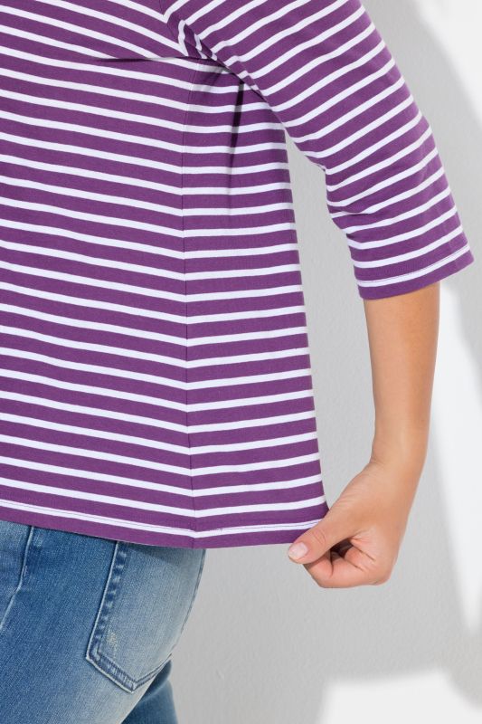 Striped 3/4 Sleeve Tee