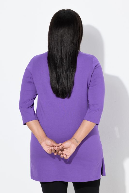 Туника с принт на цвете