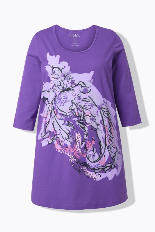 Туника с принт на цвете