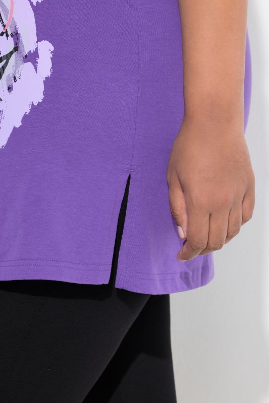 Туника с принт на цвете