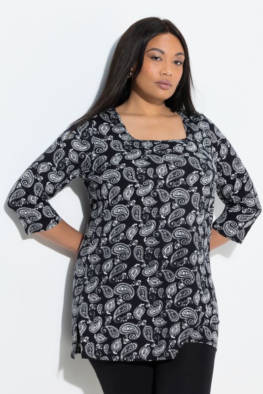 Туника с пейзли принт