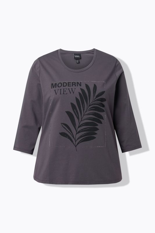 Тениска с графичен принт на листо