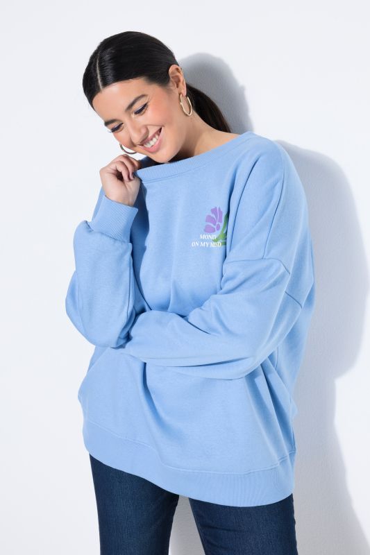 Суитчър с принт на гърдите