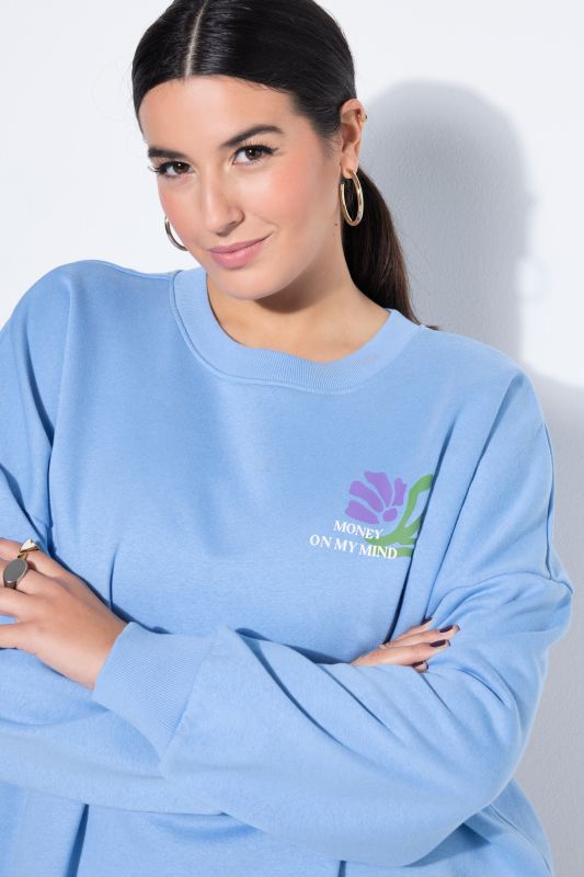 Суитчър с принт на гърдите