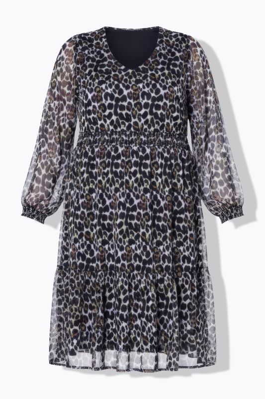 Рокля двупластова с леопардов принт