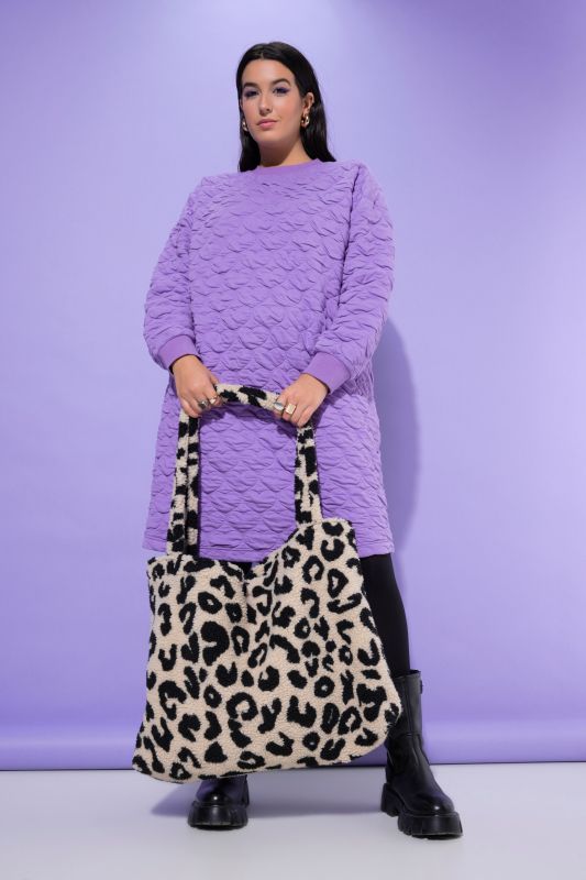 Чанта с леопардов принт пухкава