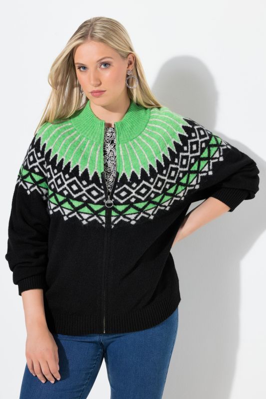 Жилетка плетена с алпийски райета