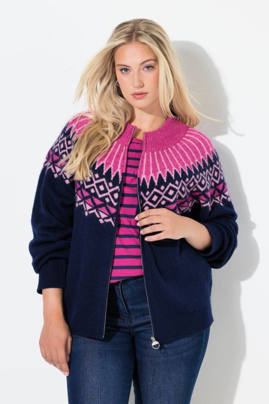 Жилетка плетена с алпийски райета