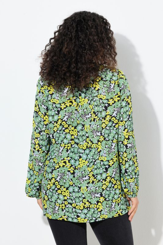 Блуза с принт на маргаритки