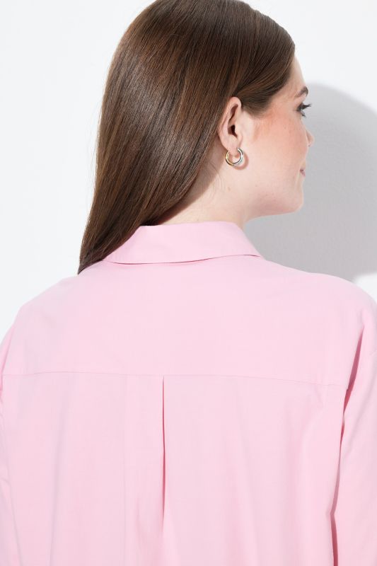 Блуза с яка едноцветна