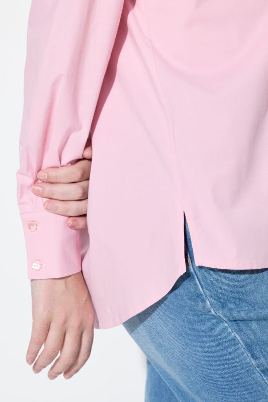 Блуза с яка едноцветна