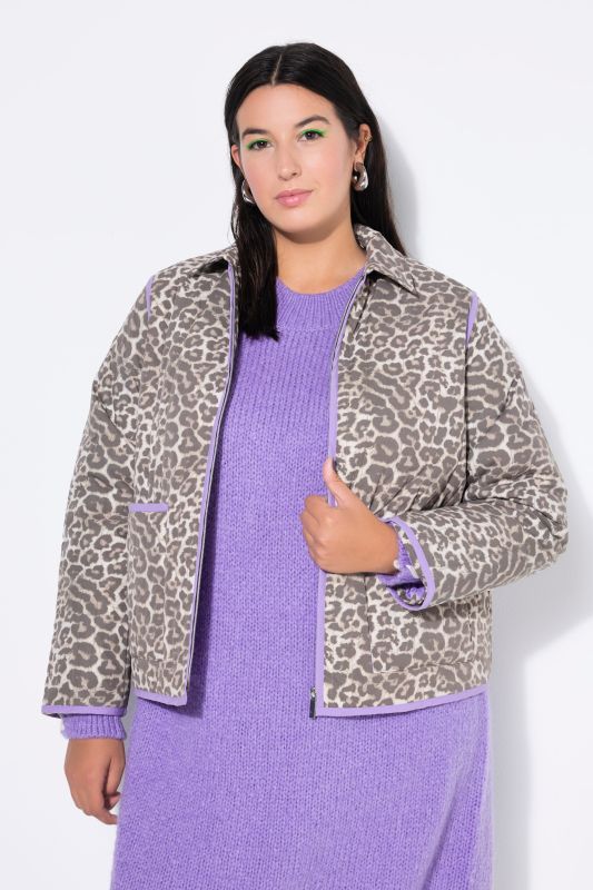 Leopard quilted jacket