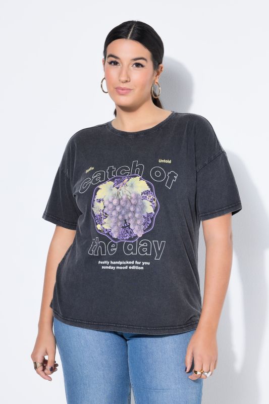 Тениска с принт на грозде