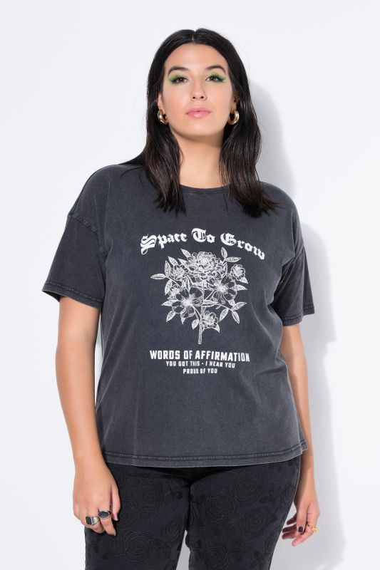 Тениска с принт на цветя