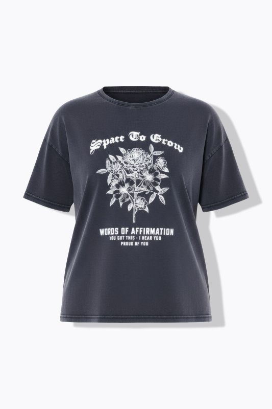 Тениска с принт на цветя