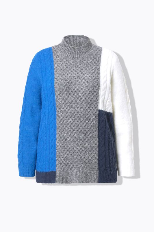 Пуловер с цветни блокове
