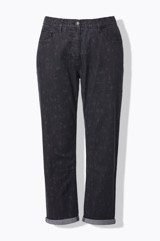 Дънки тип Boyfriend с надписи