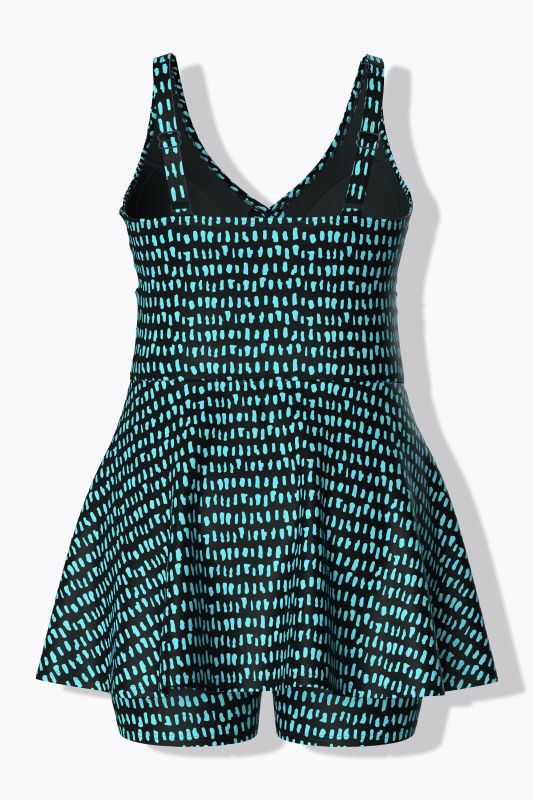 Бански с принт на неонови точки