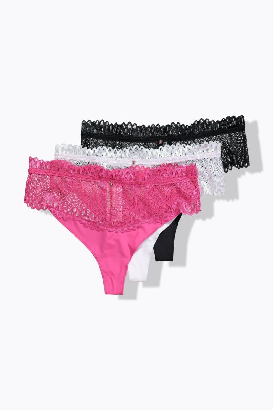 TRUYOU Strings, 3er-Pack, Spitzenbund