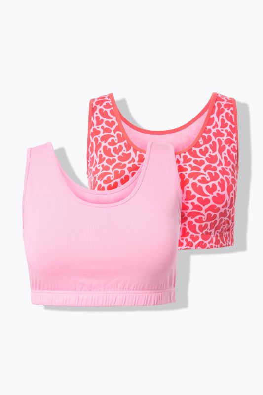 Бюстиета комплект от 2 броя с принт на сърца