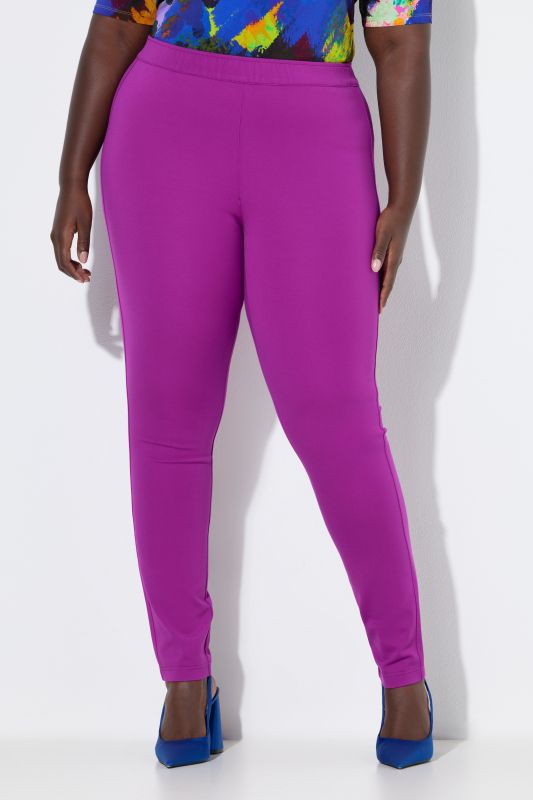 Jersey Elastic Waist Stretch Knit Slim Legging