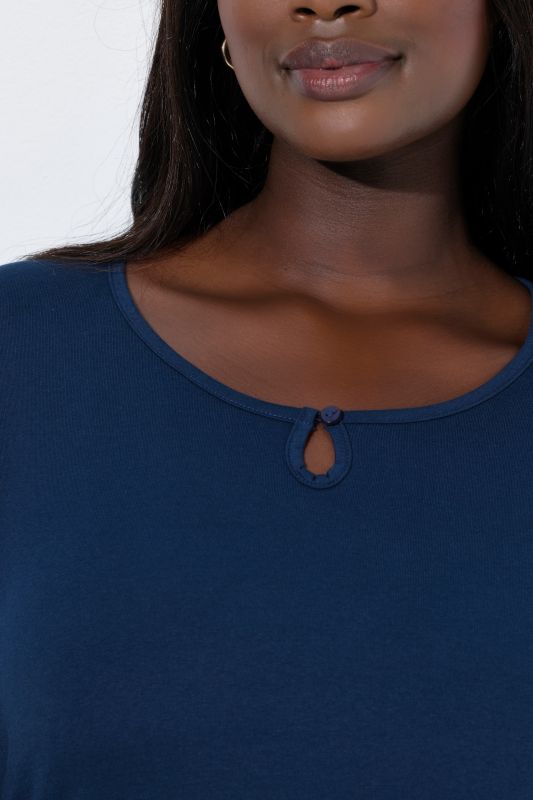 Ladder Lace Trim Lettuce Edge Cotton Knit Pajama Set