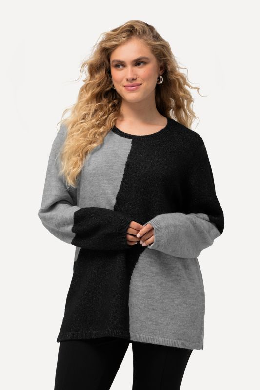 Colorblock Knit Long Sleeve Sweater