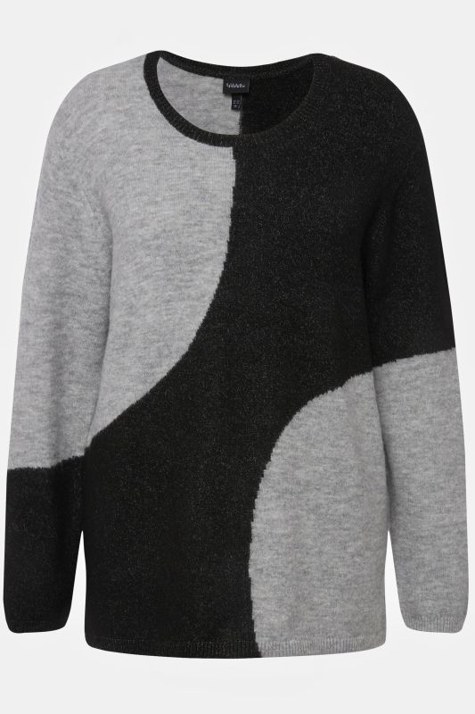 Colorblock Knit Long Sleeve Sweater
