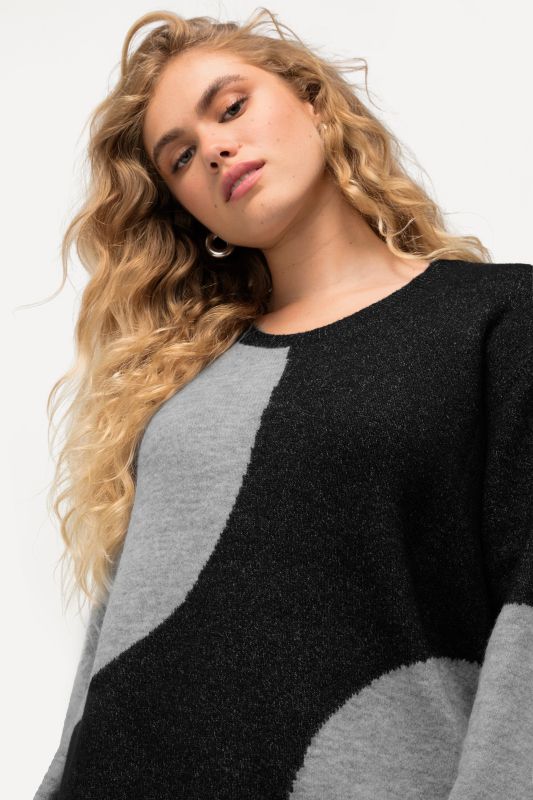 Colorblock Knit Long Sleeve Sweater