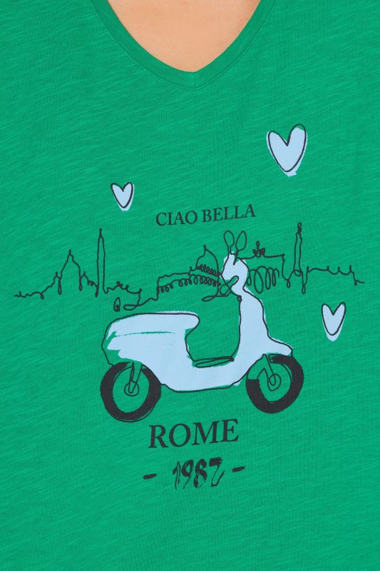Ciao Bella 3/4 Sleeve Graphic Tee
