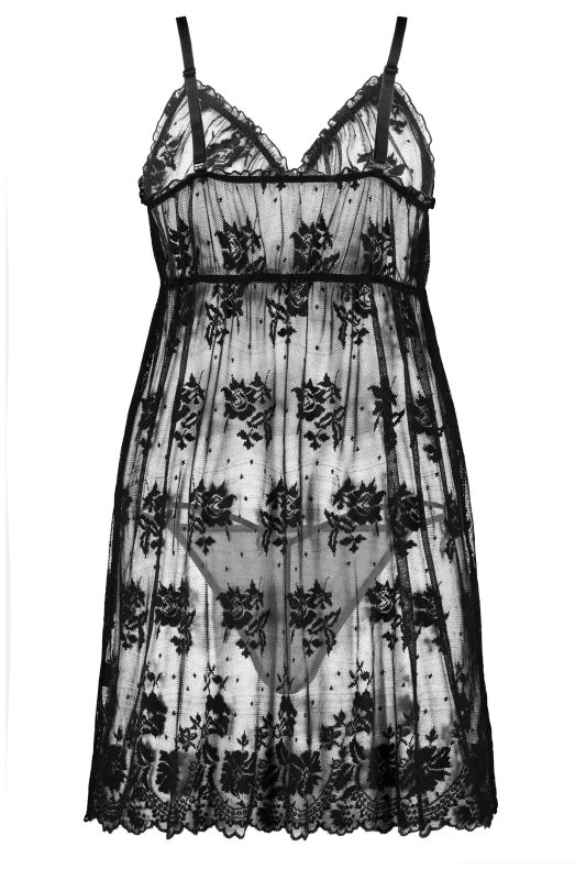 Floral Lace Negligee Set