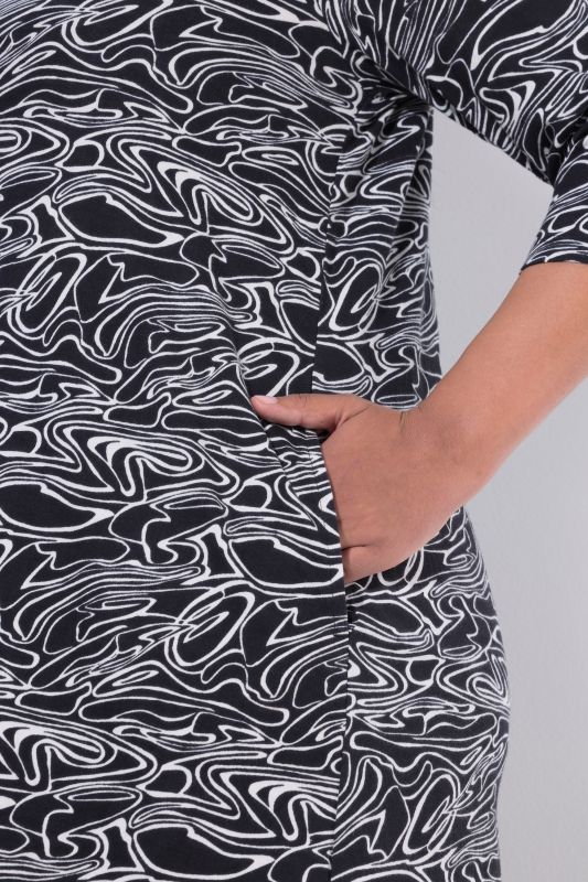 Swirl Print Pocket Knit Tunic