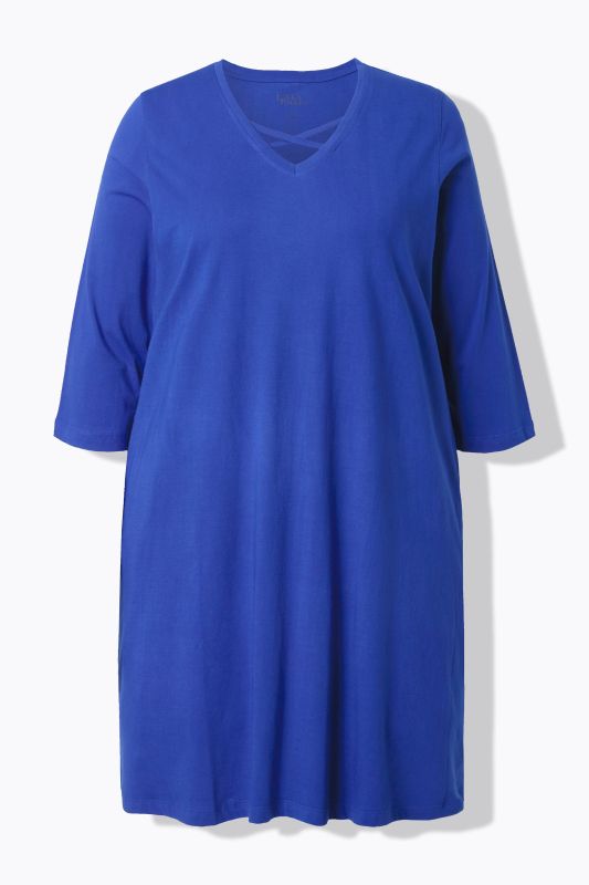 Criss Cross V-Neckline Swing Knit Tunic
