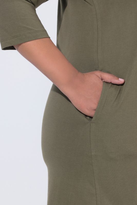 V-Neck Seam Knit  A-line Swing Tunic