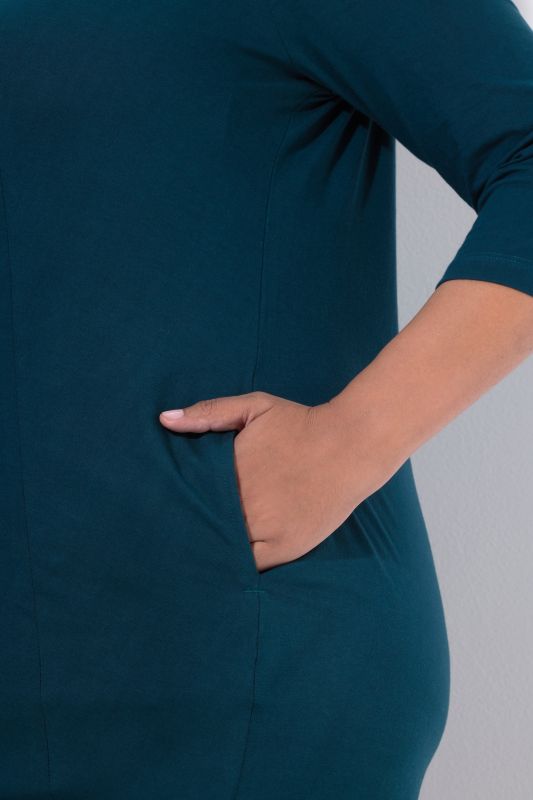 V-Neck Seam Knit  A-line Swing Tunic