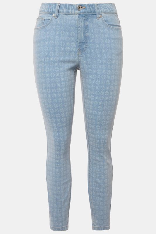 Skinny jeans, 5-pocket, all-over print