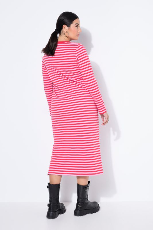 Striped Long Sleeve Jersey Dress
