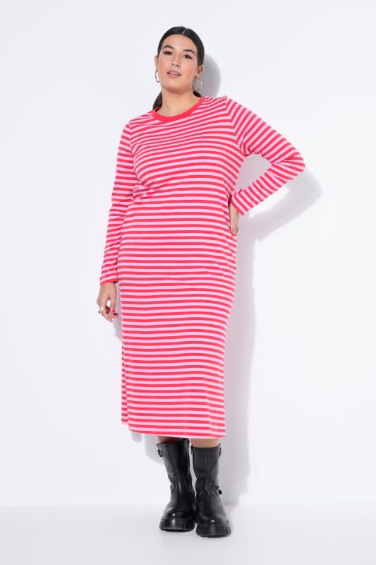 Striped Long Sleeve Jersey Dress