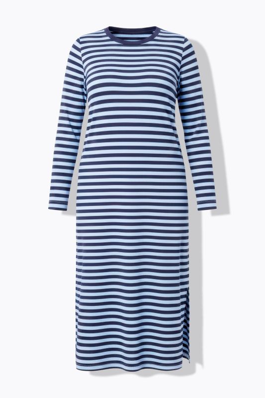 Striped Long Sleeve Jersey Dress