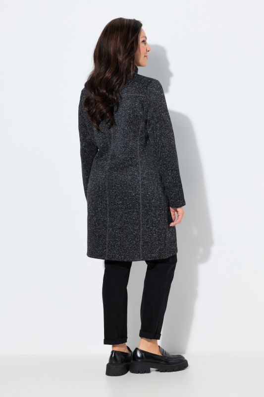 Longline Knit Fleece Jacket