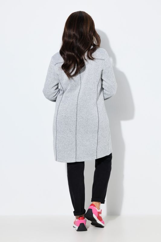 Longline Knit Fleece Jacket