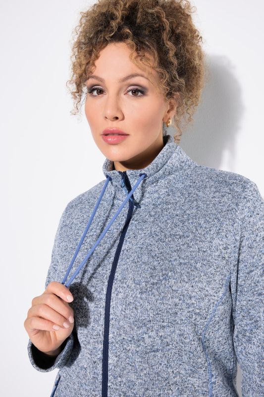 Longline Knit Fleece Jacket