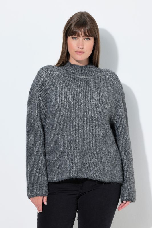 Striped Wool Blend Turtleneck Sweater