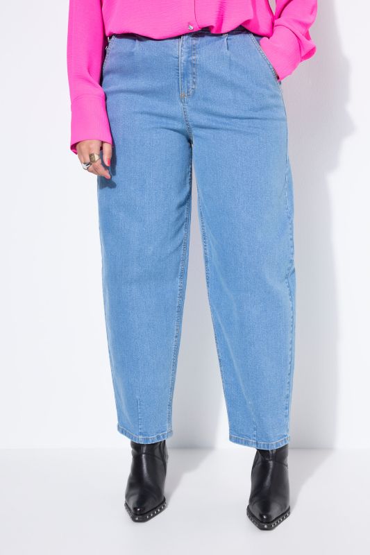 Balloon jeans, wide shape, 5-pockets, elastic waistband