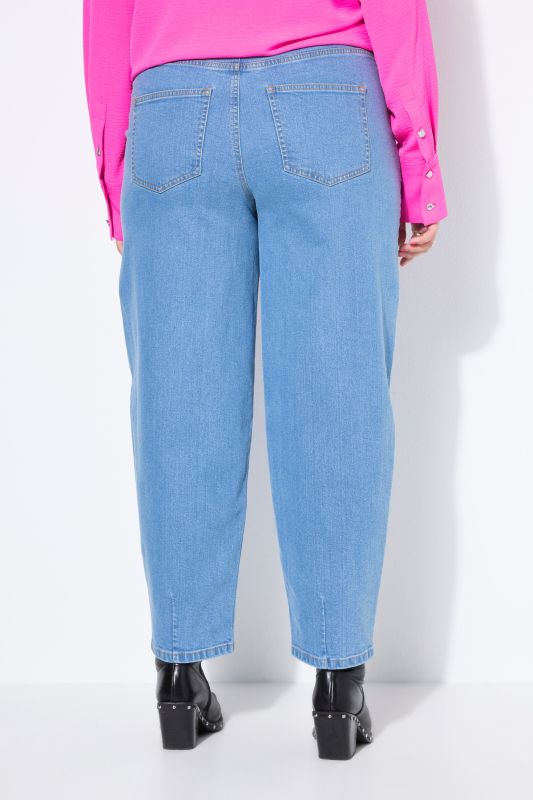 Balloon jeans, wide shape, 5-pockets, elastic waistband