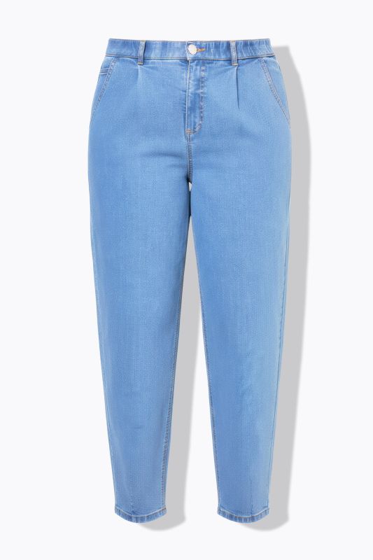 Balloon jeans, wide shape, 5-pockets, elastic waistband